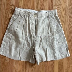 Aritzia Wilfred Linen Shorts. Size 6.
